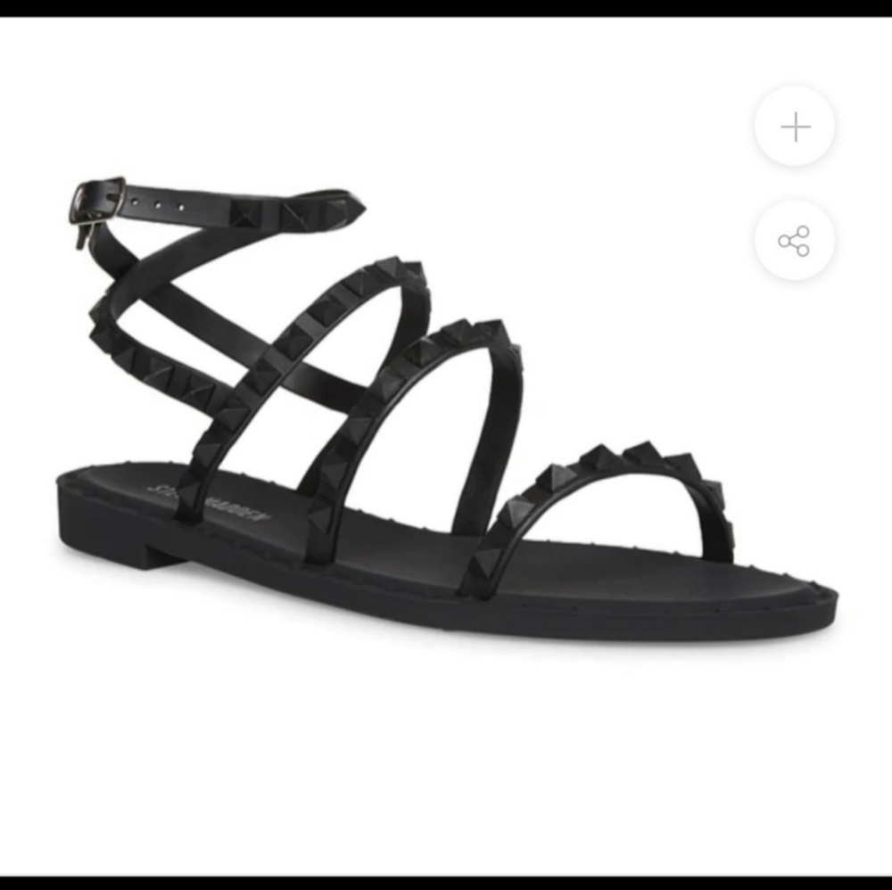 Steve Madden Black Studded Travel Sandals